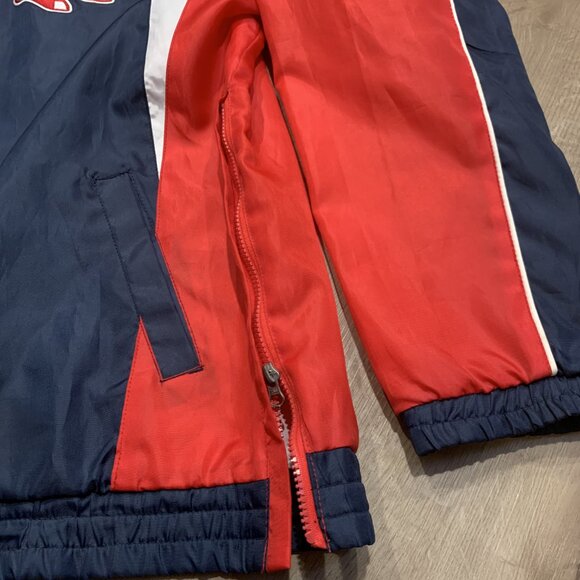 Vintage MLB Boston Red Sox Jacket Men's XL Windbreaker 1/4 Quarter Zip Navy Red - Picture 4 of 7